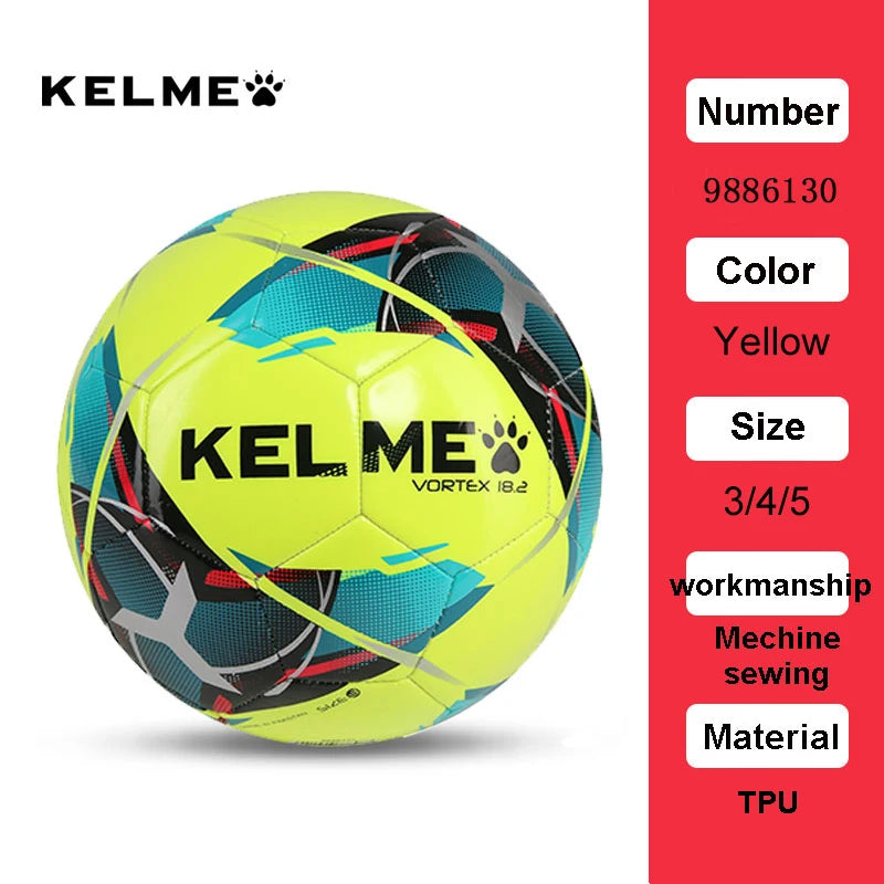 KELME ballon de Football professionnel TPU taille 3 taille 4 taille 5 rouge vert but équipe Match balles d'entraînement Machine à coudre 9886130