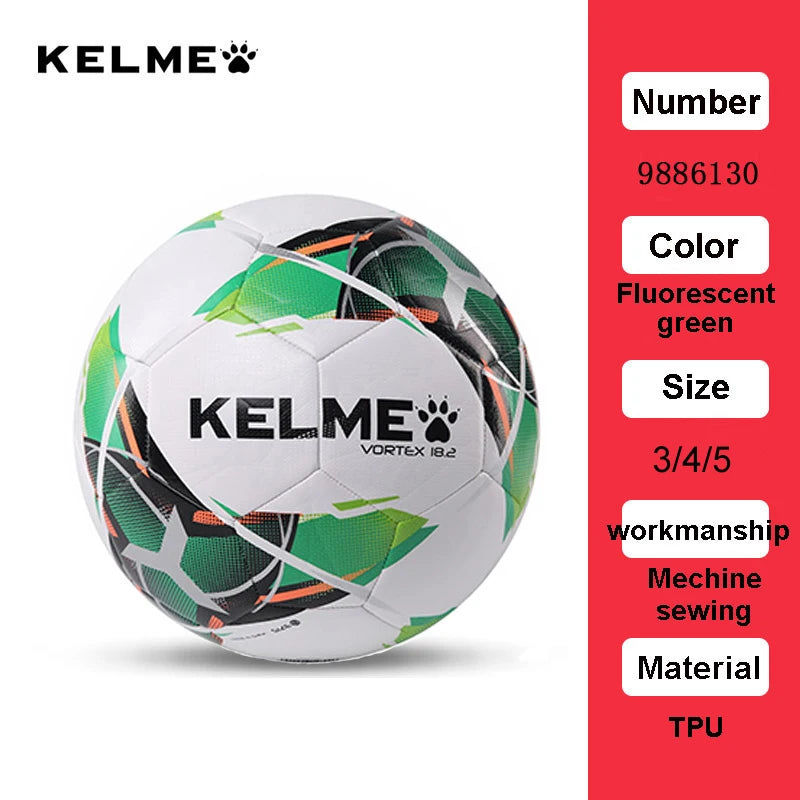 KELME ballon de Football professionnel TPU taille 3 taille 4 taille 5 rouge vert but équipe Match balles d'entraînement Machine à coudre 9886130