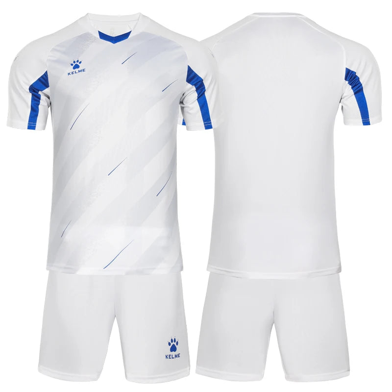 Kelme-Short de football à manches courtes, respirant, ensemble deux pièces, été