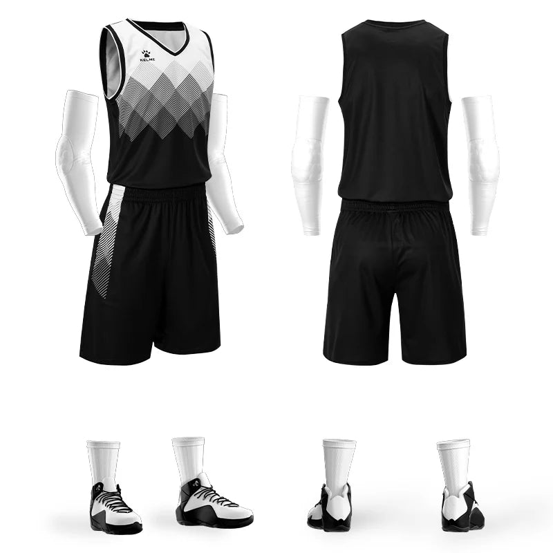 Kelme – combinaisons de basket-ball pour hommes, vêtements de course en plein air, Fitness, entraînement, veste en Jersey, maill