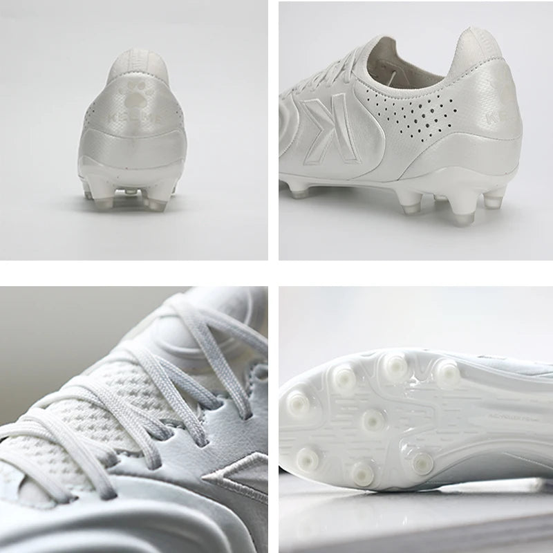 Chaussures de foot KELME FG pour homme, modèle Holy Grail, pour gazon artificiel, antidérapantes, en cuir de kangourou, pour entraînement et matchs.