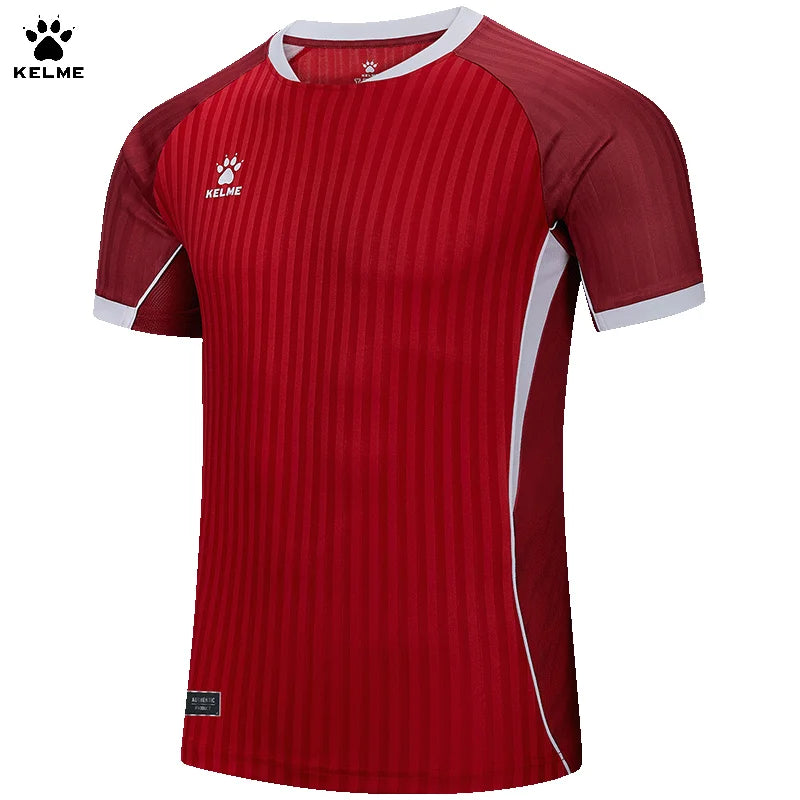 Maillot de football pour homme Kelme, respirant, à séchage rapide, maillot d'entraînement complet à manches courtes, uniforme d'entraînement personnalisé