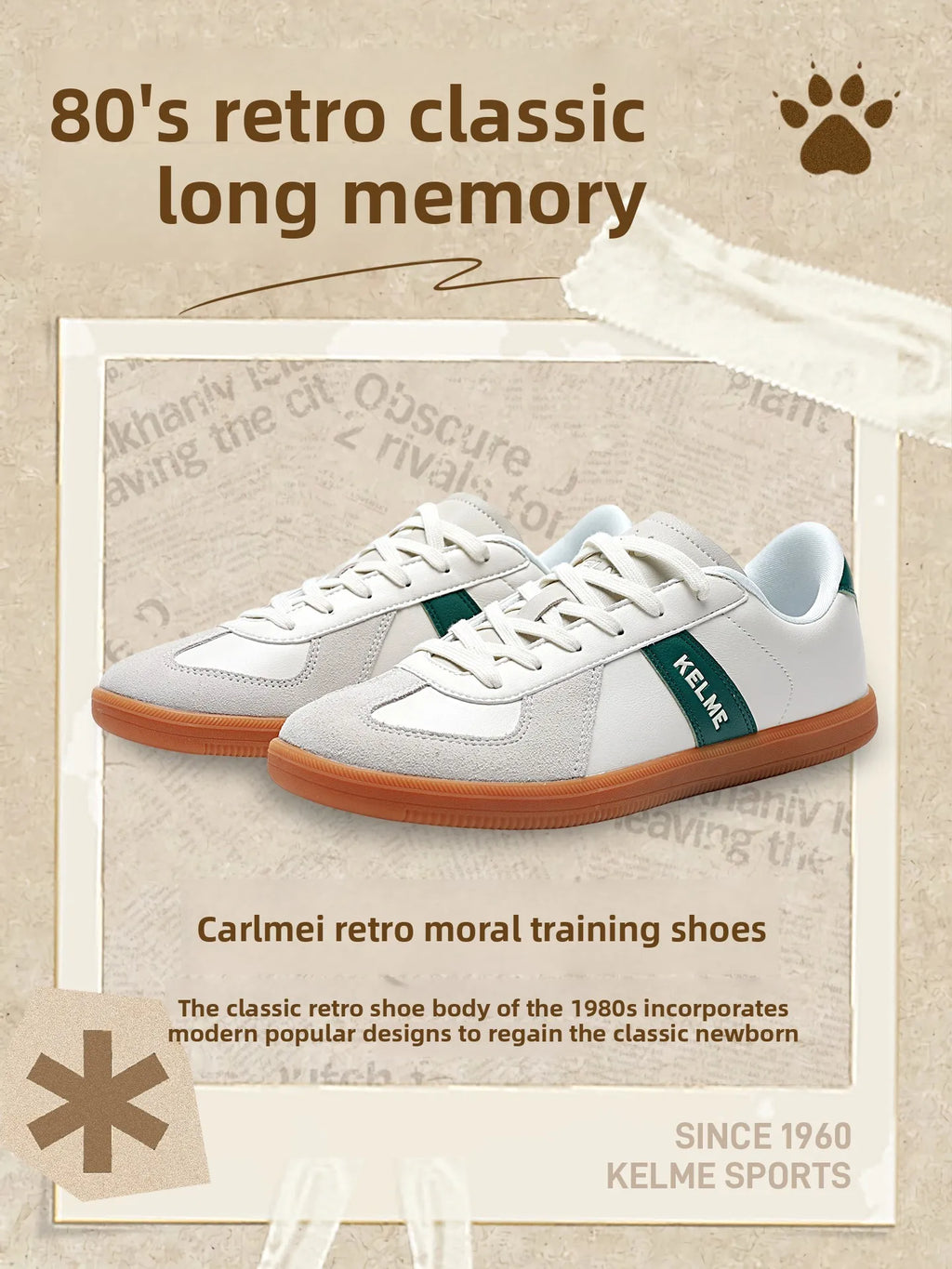 Kelme chaussures d'entraînement chaussures pour hommes rétro t-head board chaussures femmes coupe basse à semelles fines chaussures de sport et de loisirs
