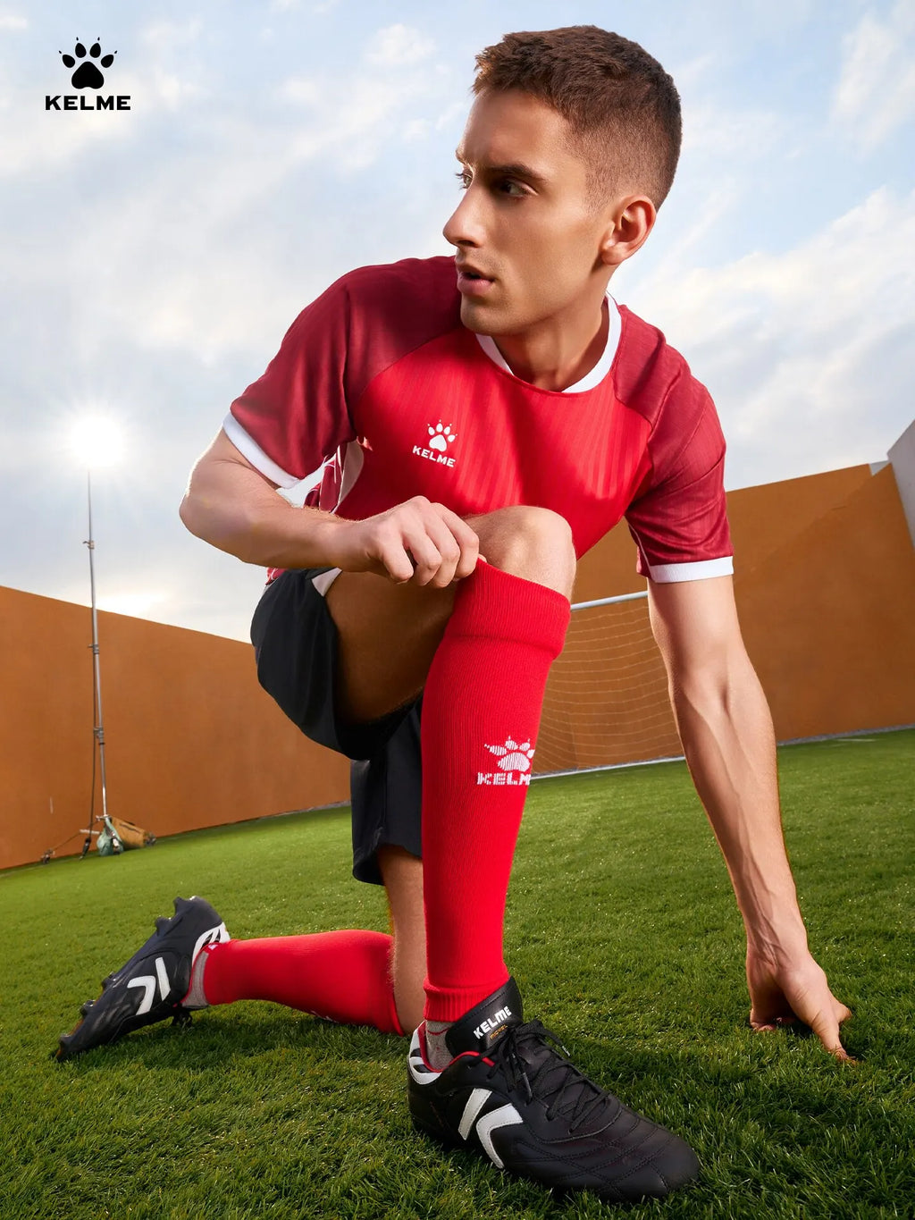 Maillot de football pour homme Kelme, respirant, à séchage rapide, maillot d'entraînement complet à manches courtes, uniforme d'entraînement personnalisé