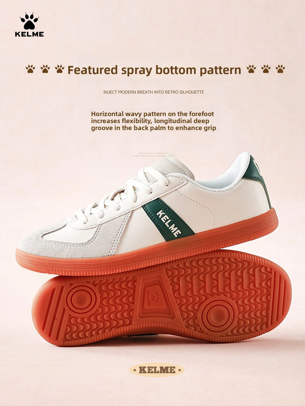 Kelme chaussures d'entraînement chaussures pour hommes rétro t-head board chaussures femmes coupe basse à semelles fines chaussures de sport et de loisirs