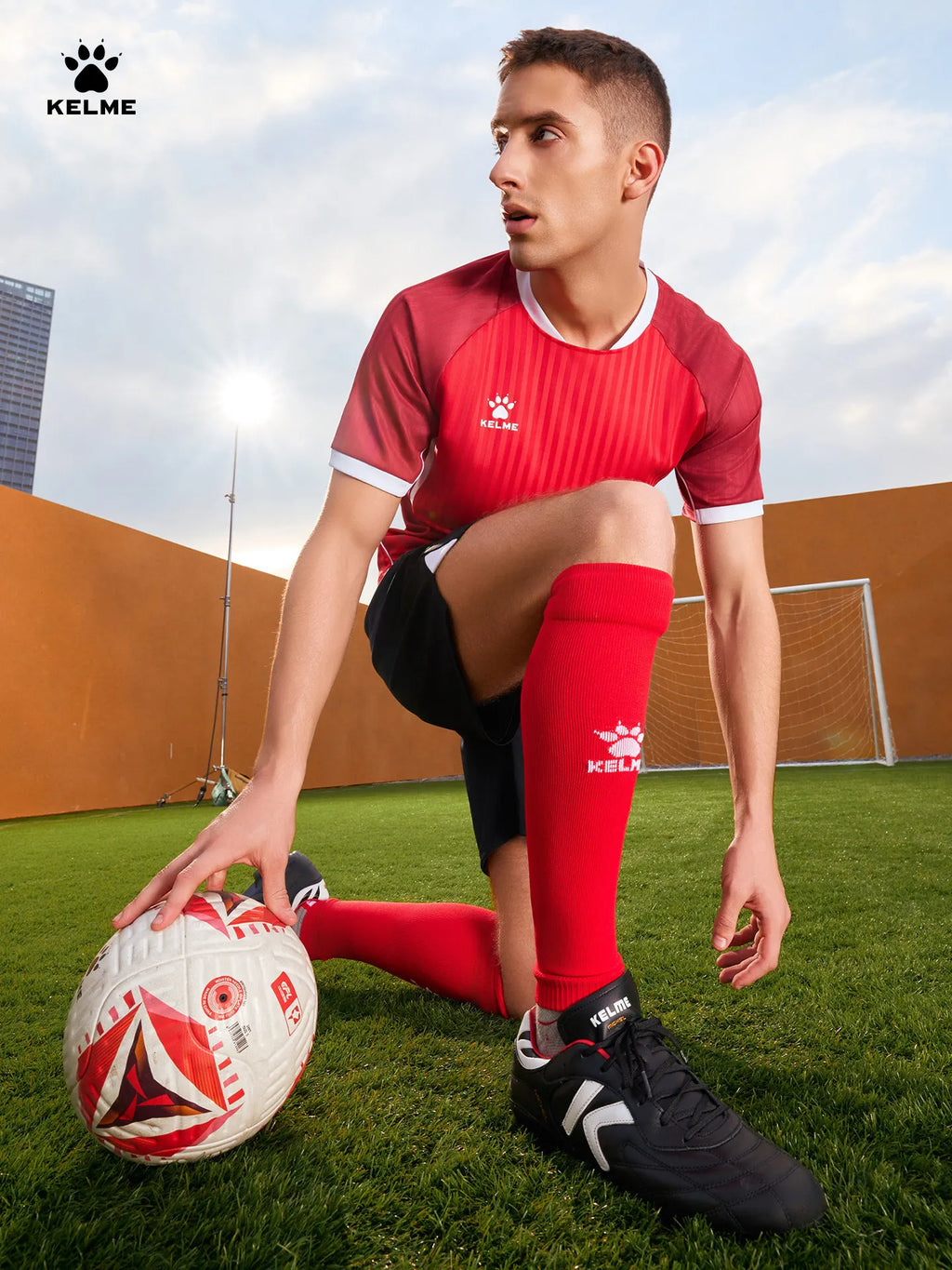 Maillot de football pour homme Kelme, respirant, à séchage rapide, maillot d'entraînement complet à manches courtes, uniforme d'entraînement personnalisé
