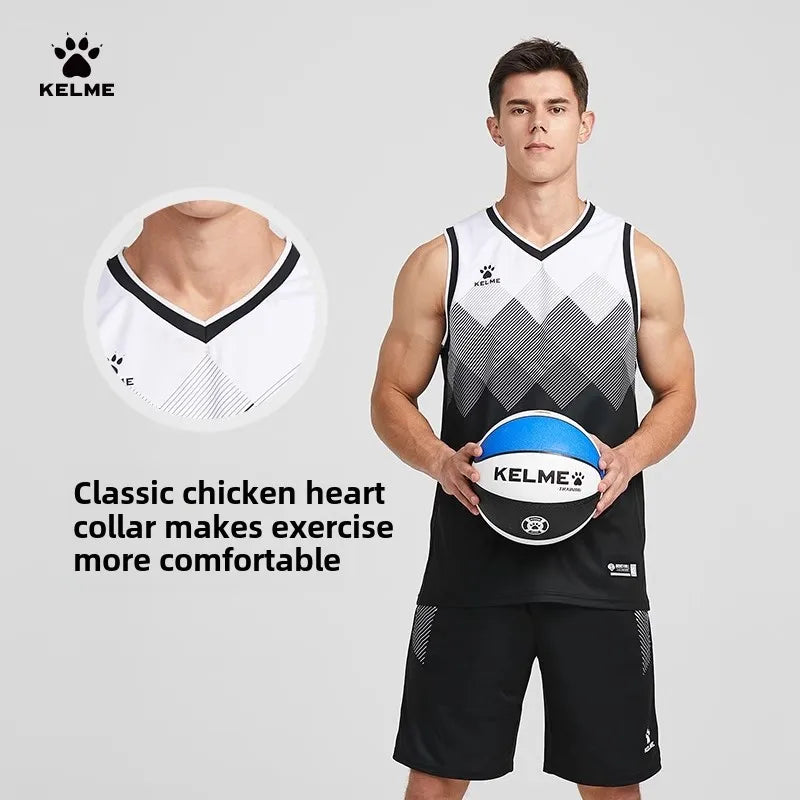 Kelme – combinaisons de basket-ball pour hommes, vêtements de course en plein air, Fitness, entraînement, veste en Jersey, maill